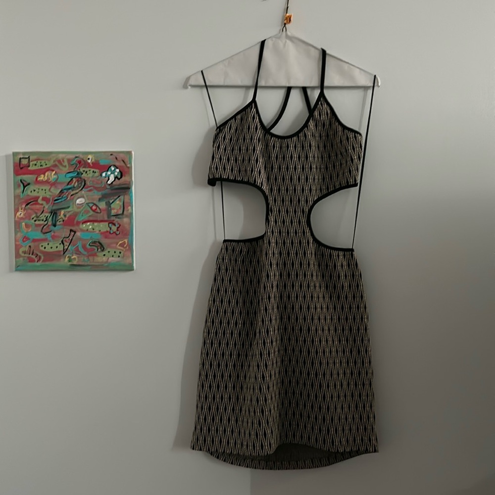 Cutout Dress Patterned Retro Y2K